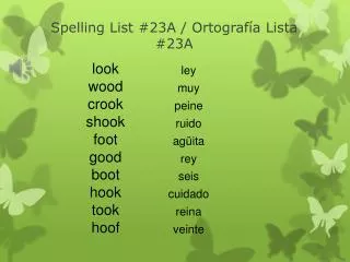spelling list 23a ortograf a lista 23a