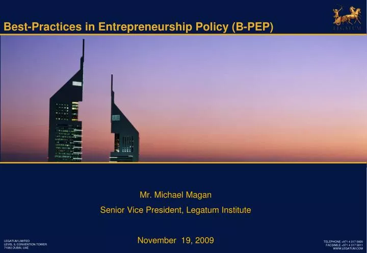 best practices in entrepreneurship policy b pep