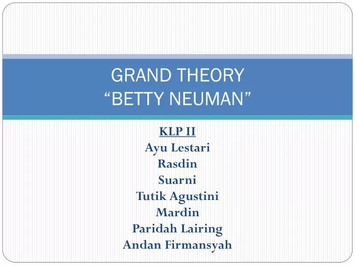 grand theory betty neuman