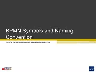 BPMN Symbols and Naming Convention