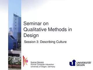 Seminar on Qualitative Methods in Design