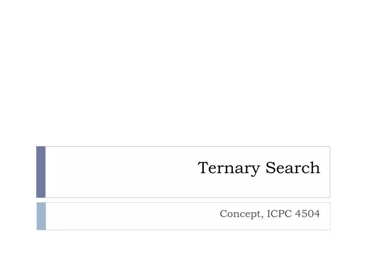 ternary search