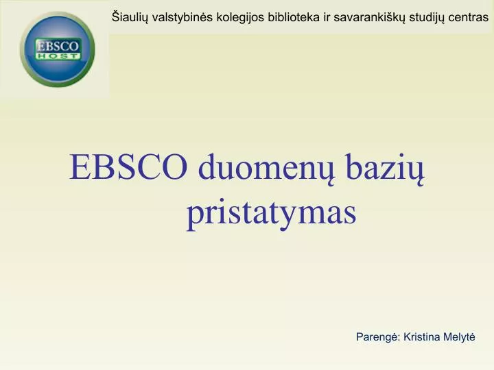 ebsco duomen bazi pristatymas