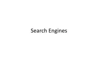 Search Engines