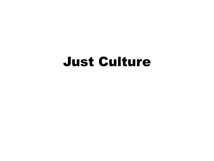 just culture