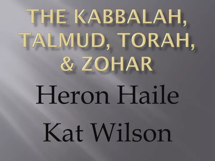 the kabbalah talmud torah zohar