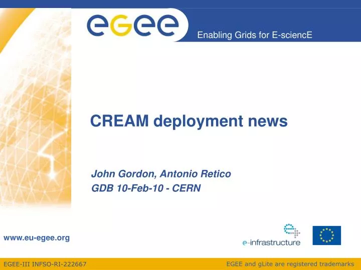 cream deployment news