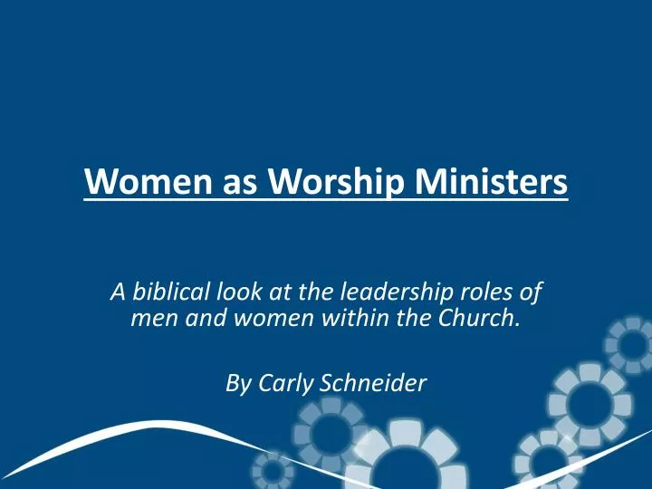 women as worship ministers