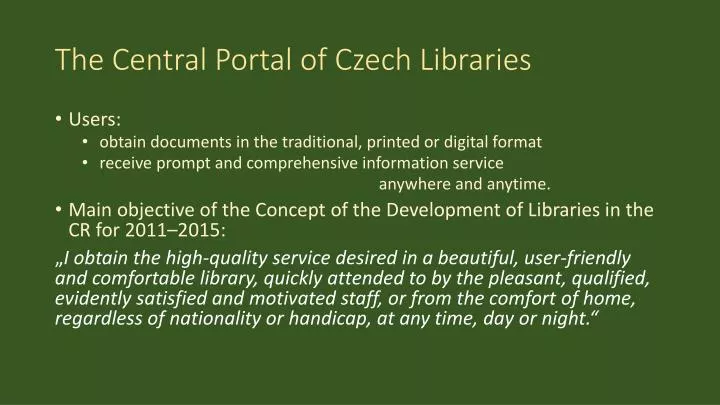 the central portal of czech libraries