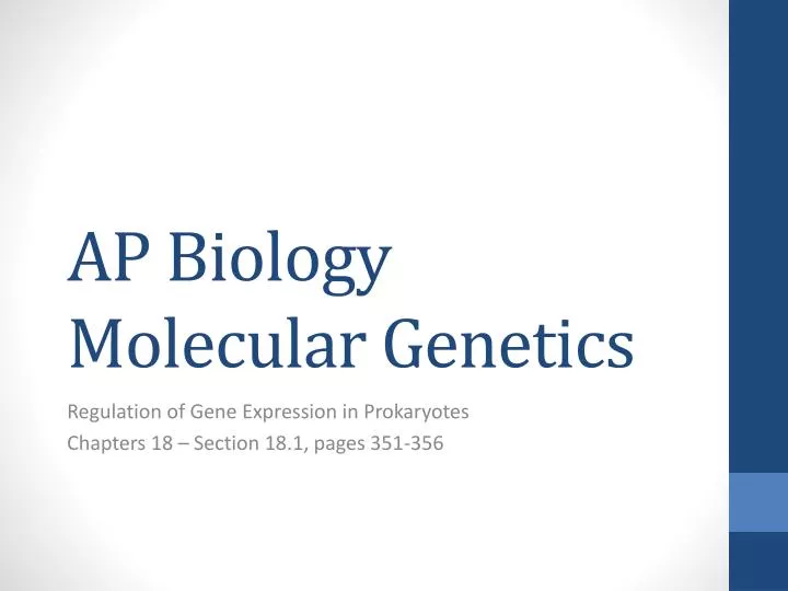 ap biology molecular genetics