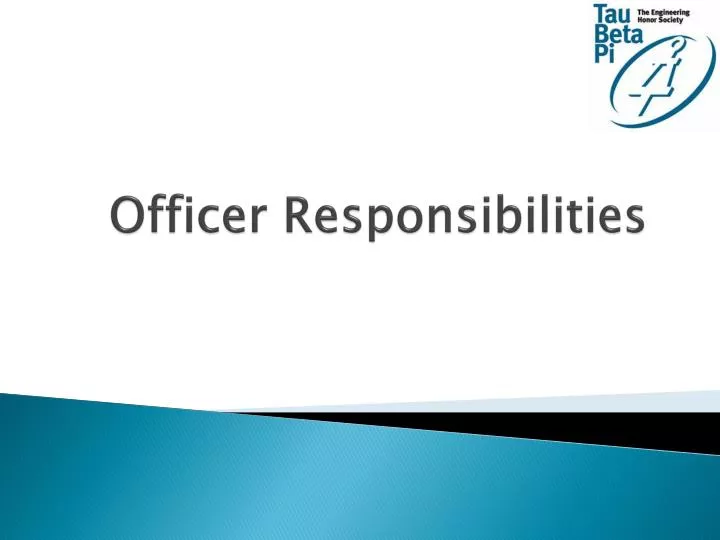 officer responsibilities