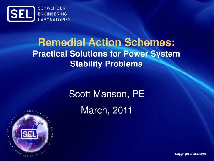remedial action schemes practical solutions for power system stability problems