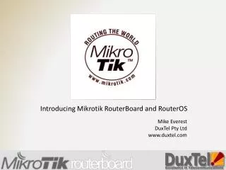 Introducing Mikrotik RouterBoard and RouterOS