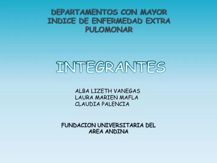 departamentos con mayor indice de enfermedad extra pulomonar