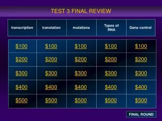 TEST 3 FINAL REVIEW