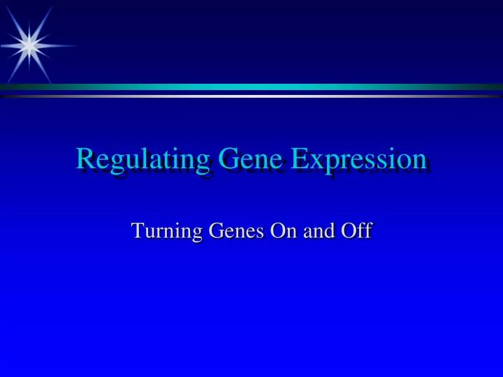 regulating gene expression