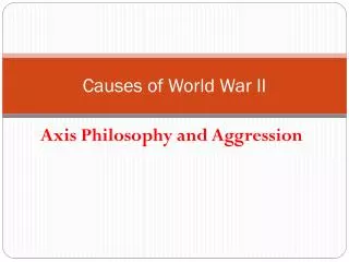 causes of world war ii