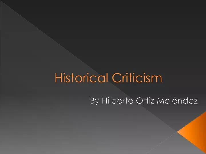 historical criticism