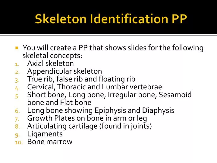 skeleton identification pp