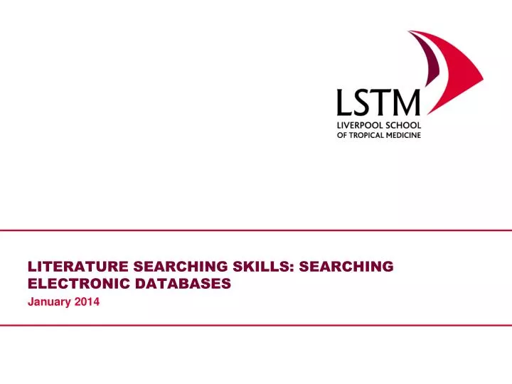 literature searching skills searching electronic databases