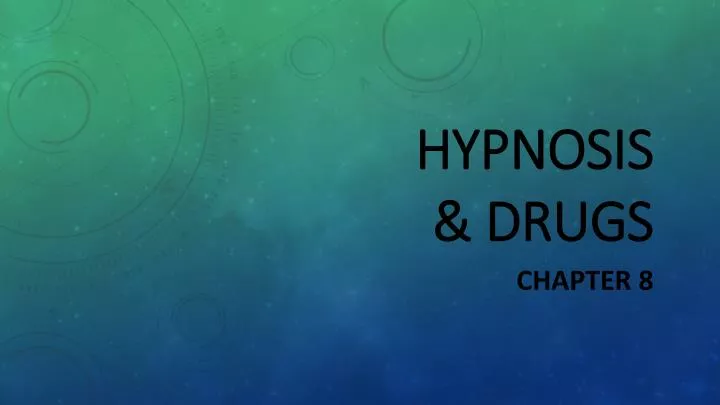 hypnosis drugs