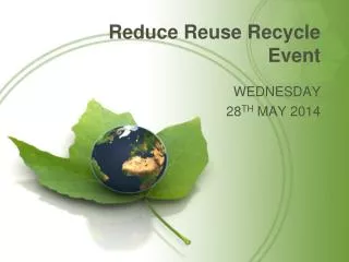 Reduce Reuse Recycle Event