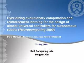 Soft Computing Lab. Yongjun Kim