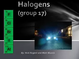 Halogens (group 17 )