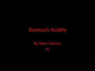 Stomach Acidity