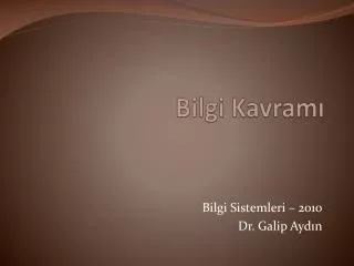 bilgi kavram