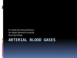 Arterial Blood Gases