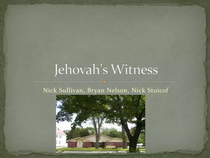 jehovah s witness