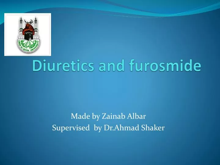 diuretics and furosmide