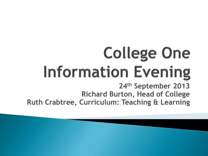 college one information evening