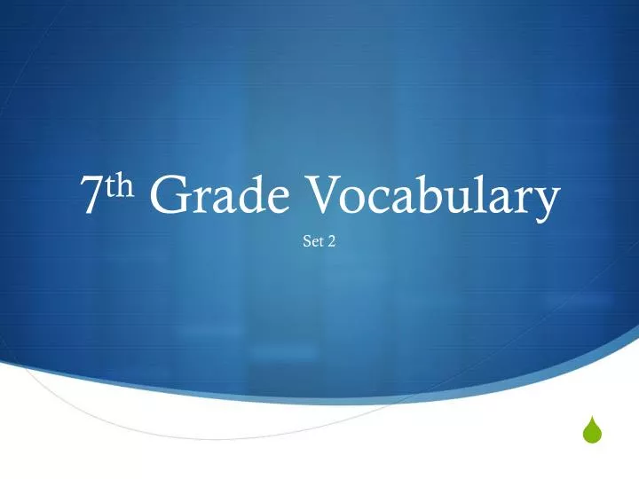 7 th grade vocabulary