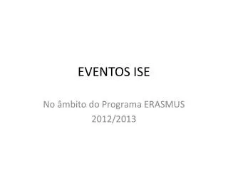 eventos ise
