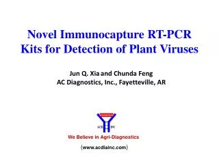 Novel Immunocapture RT-PCR Kits for Detection of Plant Viruses