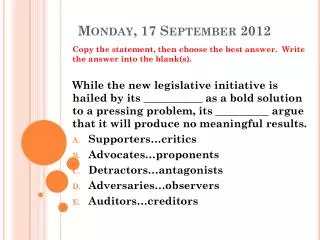 Monday, 17 September 2012