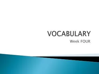 VOCABULARY