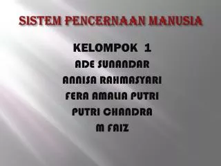 sistem pencernaan manusia