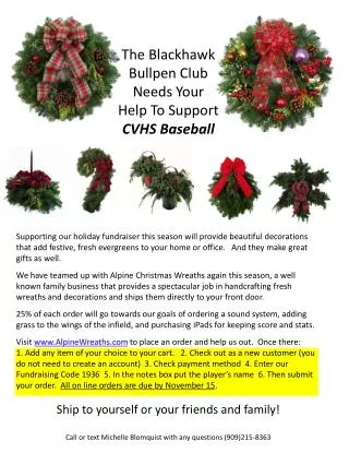 The Blackhawk Bullpen Club Needs Your Help To Support CVHS Baseball