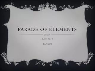 Parade of Elements
