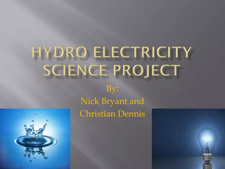 hydro electricity science project