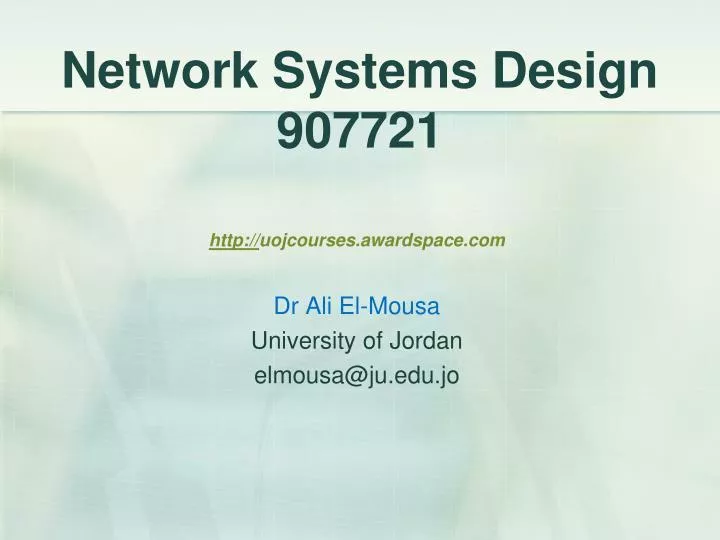 network systems design 907721
