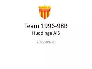 Team 1996-98B Huddinge AIS