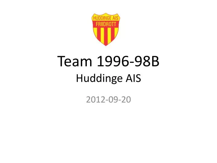 team 1996 98b huddinge ais