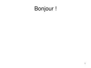 bonjour