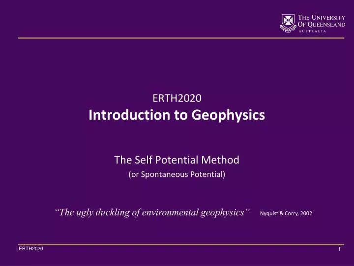 erth2020 introduction to geophysics