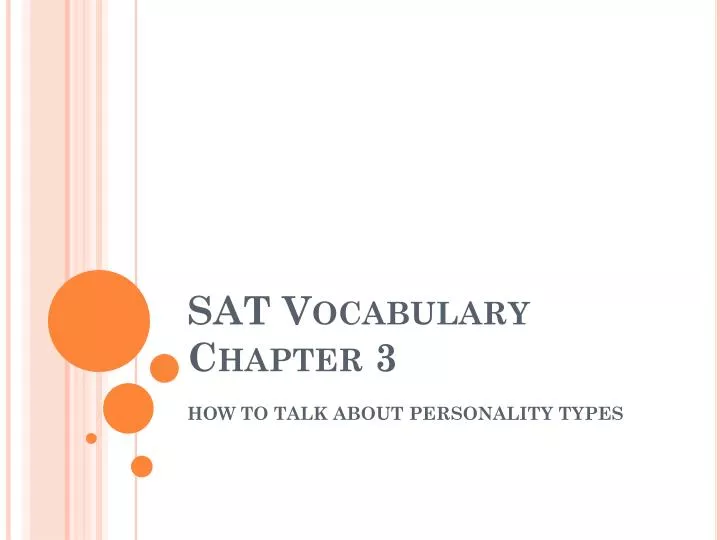 sat vocabulary chapter 3