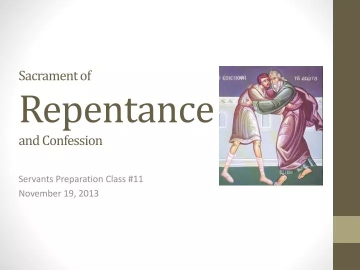sacrament of repentance and confession